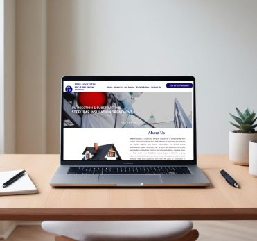 BRBS Associates website on a laptop